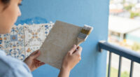 Before And After: IKEA Tiles And A Bright Blue Paint Made This Balcony Unrecognizable