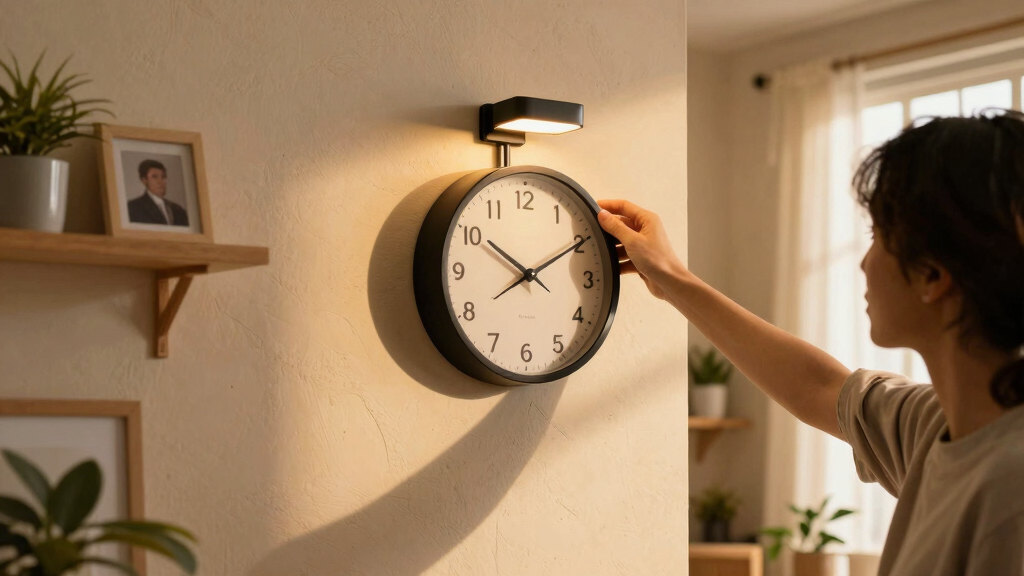 How to Light a Wall Clock: Picture Lights and LED Accents