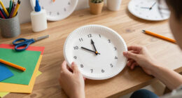 How to Make a Paper Plate Clock (Easy Classroom Craft)