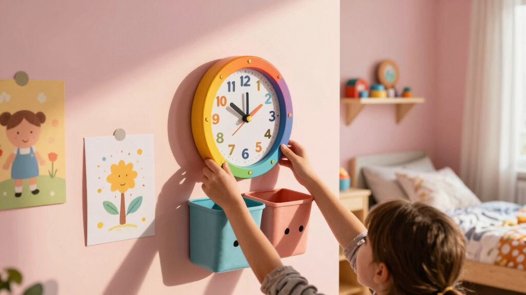 How to Style a Kids Room Around a Colorful Wall Clock