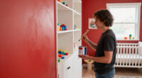 This Nursery Got A Bold Paint Redo With Built-In Cabinets
