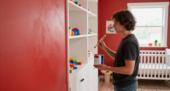 This Nursery Got A Bold Paint Redo With Built-In Cabinets