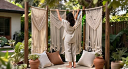 Skip Traditional Fences: Add Privacy To Your Yard With This Boho-Inspired Idea