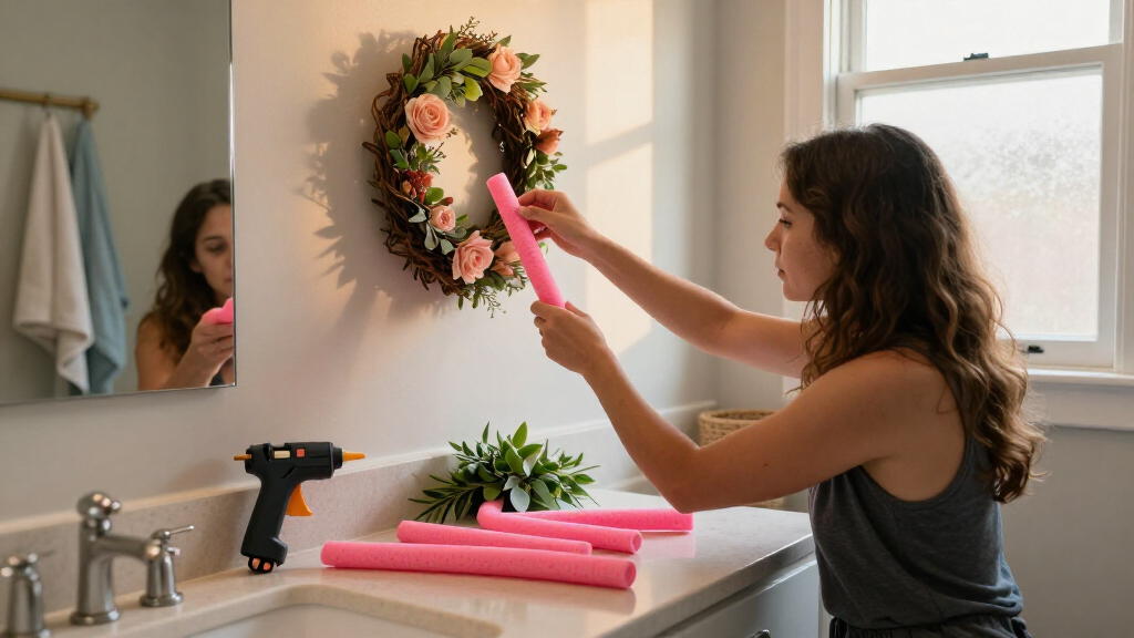 Upcycle Dollar Tree Pool Noodles Into Gorgeous Bathroom Decor With This Clever DIY